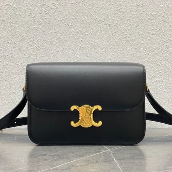 Authentic Celine Medium Smooth Calfskin Box Bag Black - Picture 1 of 6